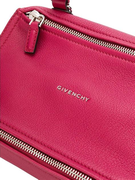 givenchy pandora small fuchsia grained leather tote bag